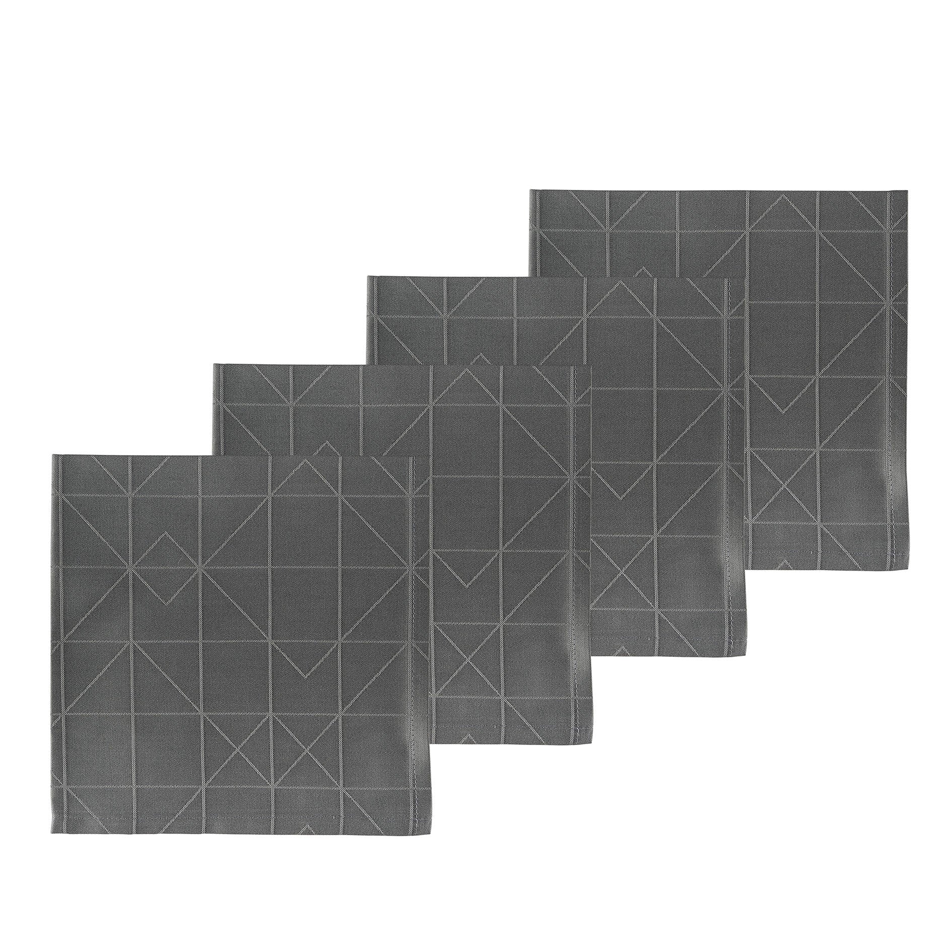 Refined serviet damask 4 stk grey